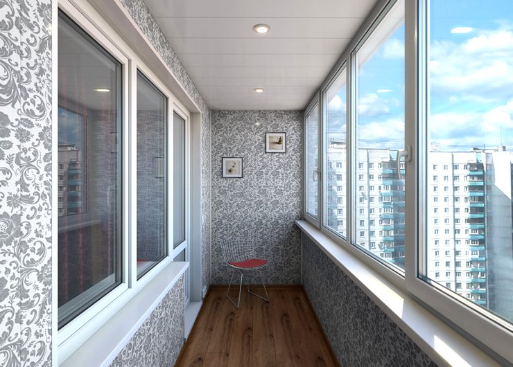 Внутренняя отделка балкона (лоджии) в Москве